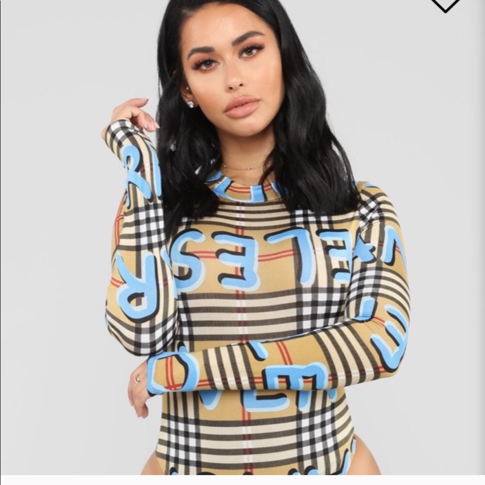 Plaid body suit
